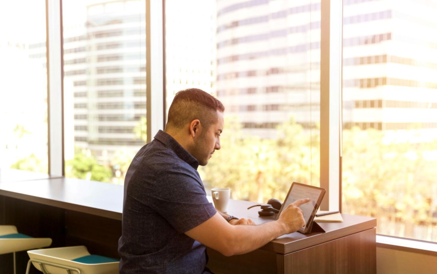 Student reviewing educational materials